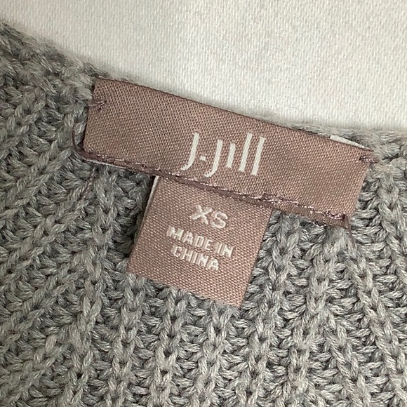J. Jill Gray Cotton Viscose Sweater Size XS - Picture 9 of 13